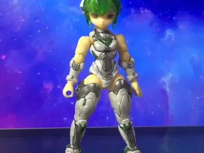 Anime mecha girl  3D print model