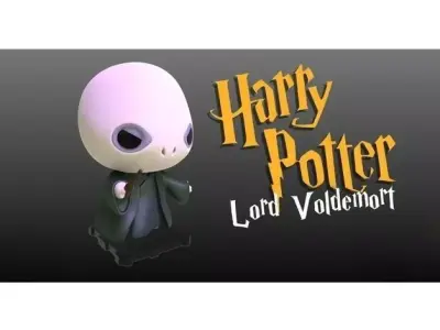 Harry Potter vs Lord Voldemort 3D Printed Figures 3D print model