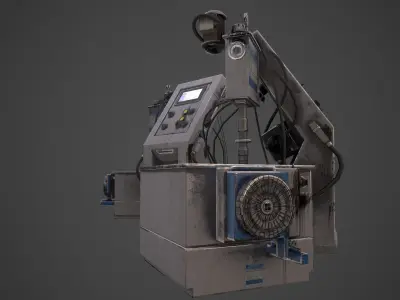 Industrial Computer Low-poly 3D model