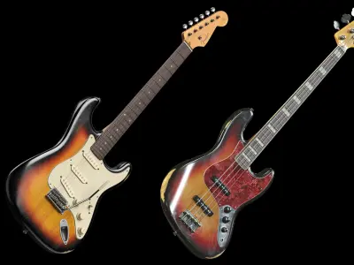  2 Vintage Fender Musical Instruments 