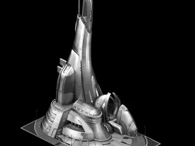 Future World - Robot Factory 01 3D model