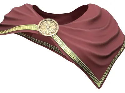 Roman Spartan Female Commander Soldier Shawl Low-poly 3D model