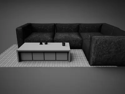 Sofa Soft - Home and Office Furniture 02 3D model