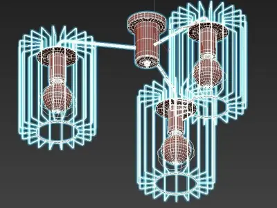 rivoli-elke-5077-303-b0051240 three light fixtures with metal... 3D model