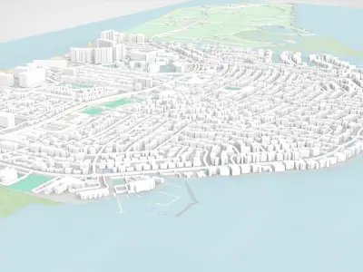 Cityscape Key Biscayne Florida United States 3D model