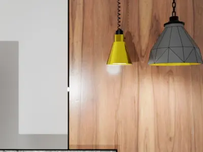 Lamp hanging light set 3D model