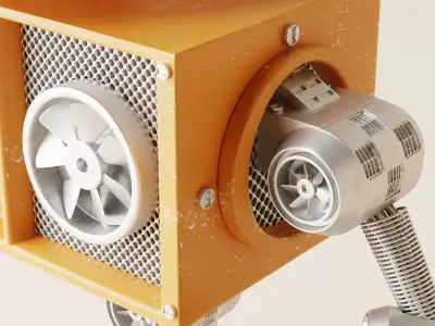 Robot V17 Low-poly 3D model