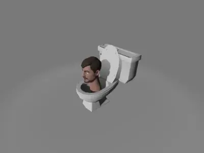 Skibidi Toilet MrBeast Low-poly 3D model