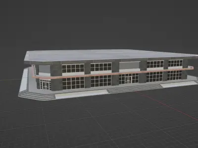 building Free low-poly 3D model 2