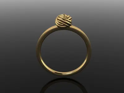 Rope Knot Ball Ring Band Mix Size 4 5 6 7 8 9 10 3D print model