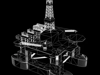 Offshore Oil Platform 3D model
