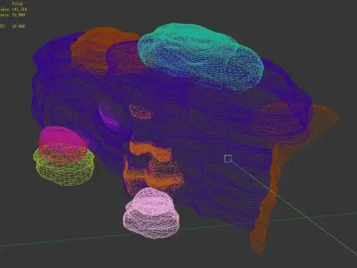 Stone - Large Weathered Stone 04 3D model