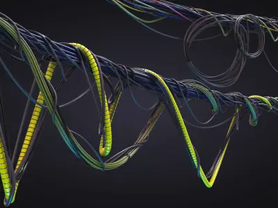 Industrial Wires set 3D model