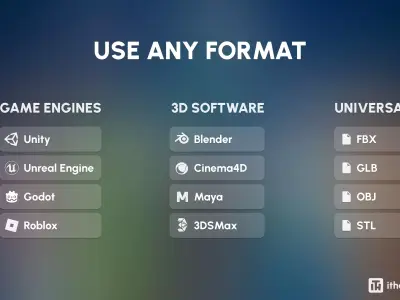 Zombies Low-poly 3D model