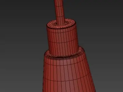 Jenna light fixture with four lamps 3D model