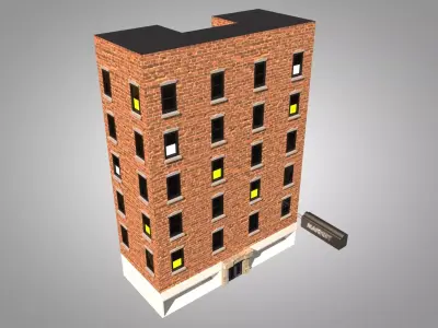 Building Free low-poly 3D model