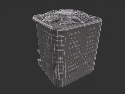 Air Conditioning Condenser Unit Low-poly 3D model