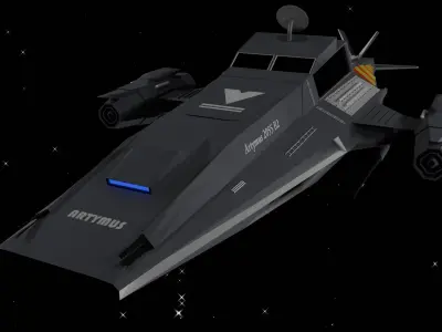 artymus 2055 B2 spaceship Low-poly 3D model
