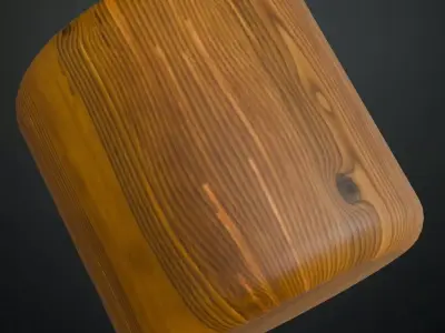 Polished Warm Oak Wood with Knots PBR Seamless Texture