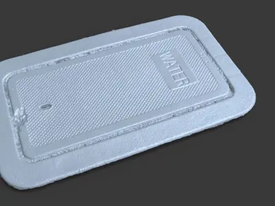 Concrete Water Utility Cover 3D model