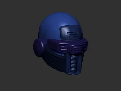 helmet high poly sculpt 3d printable ver 7 3D model 3D model