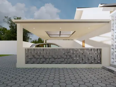 Outdoor Modern Carport 3d Design 3D model
