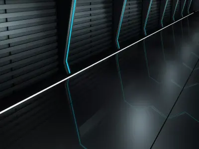 Spaceship Corridor 3D model