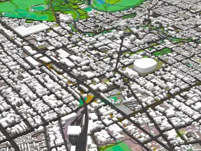 Cityscape Christchurch New Zealand 3D model