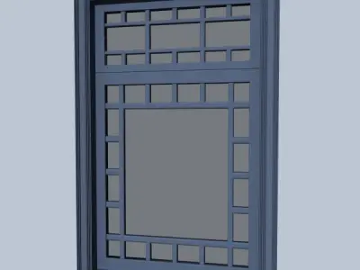 Window with frame 3D model