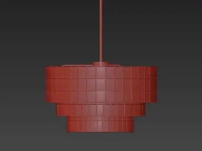 Capiz Tiered Chandelier 3D model