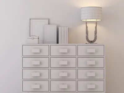 Console whith decor 7 3D model