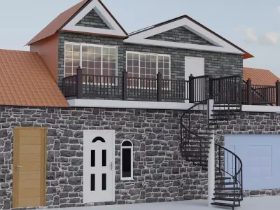 blender Exterior building 3D model