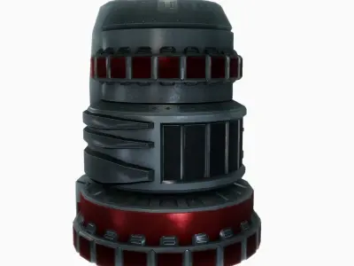 Force field generator 06 sci-fi Low-poly 3D model