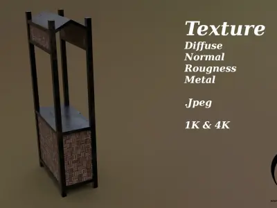 Trade stand 17 R Low-poly 3D model