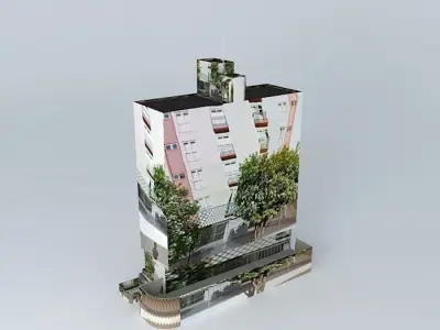Building of porto street Free 3D model