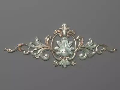 Cartouche ornate ornament 3D print model