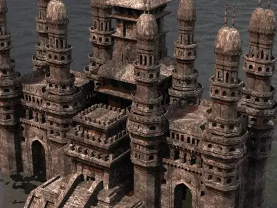 Babylonian Ancient Desert temple 1 3D model