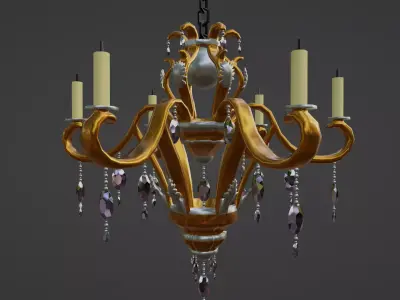 Candle Chandelier 3D model