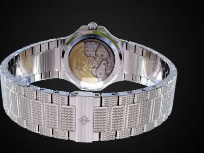 Patek Philippe Nautilus 5711 luxurious watch Low-poly 3D model