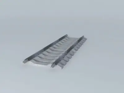 Rail Track Straight Concrete Sleepers Free 3D model