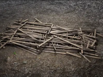 Wooden  Ruins 01 3D model