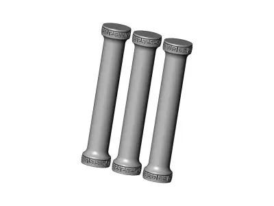 Simple greek key model making miniature pillar columns 3D print model