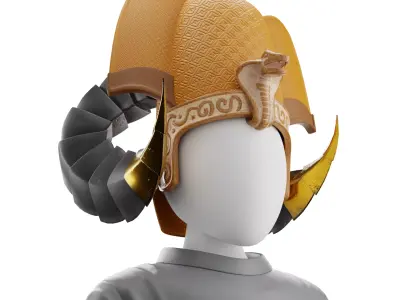 Pharaoh Hat 05 - SciFi Character Design Low-poly 3D model Low-poly 3D model