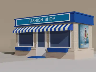 fashion shop Low-poly 3D model