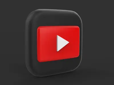 youtube icon  3D model