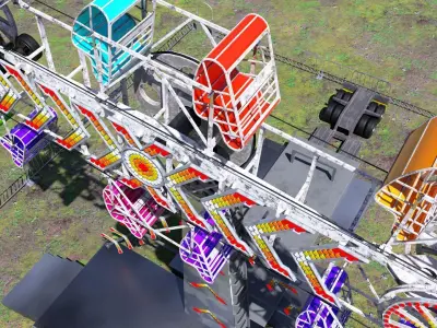 Amusement ride - Zipper 3D model