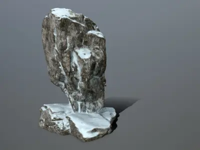horus rock with snow Low-poly 3D model