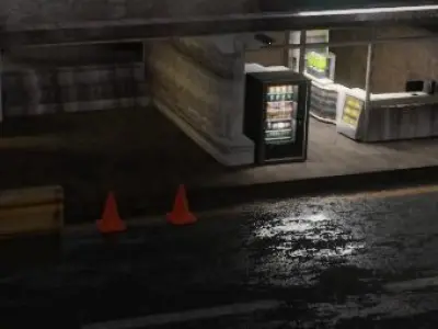 Cinematic Street Low-poly 3D model