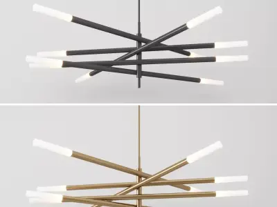 Rousseau grande articulating chandelier by Kelly Wearstler 3D model