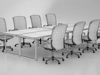 Conference Meeting Room Furniture 09 3D model